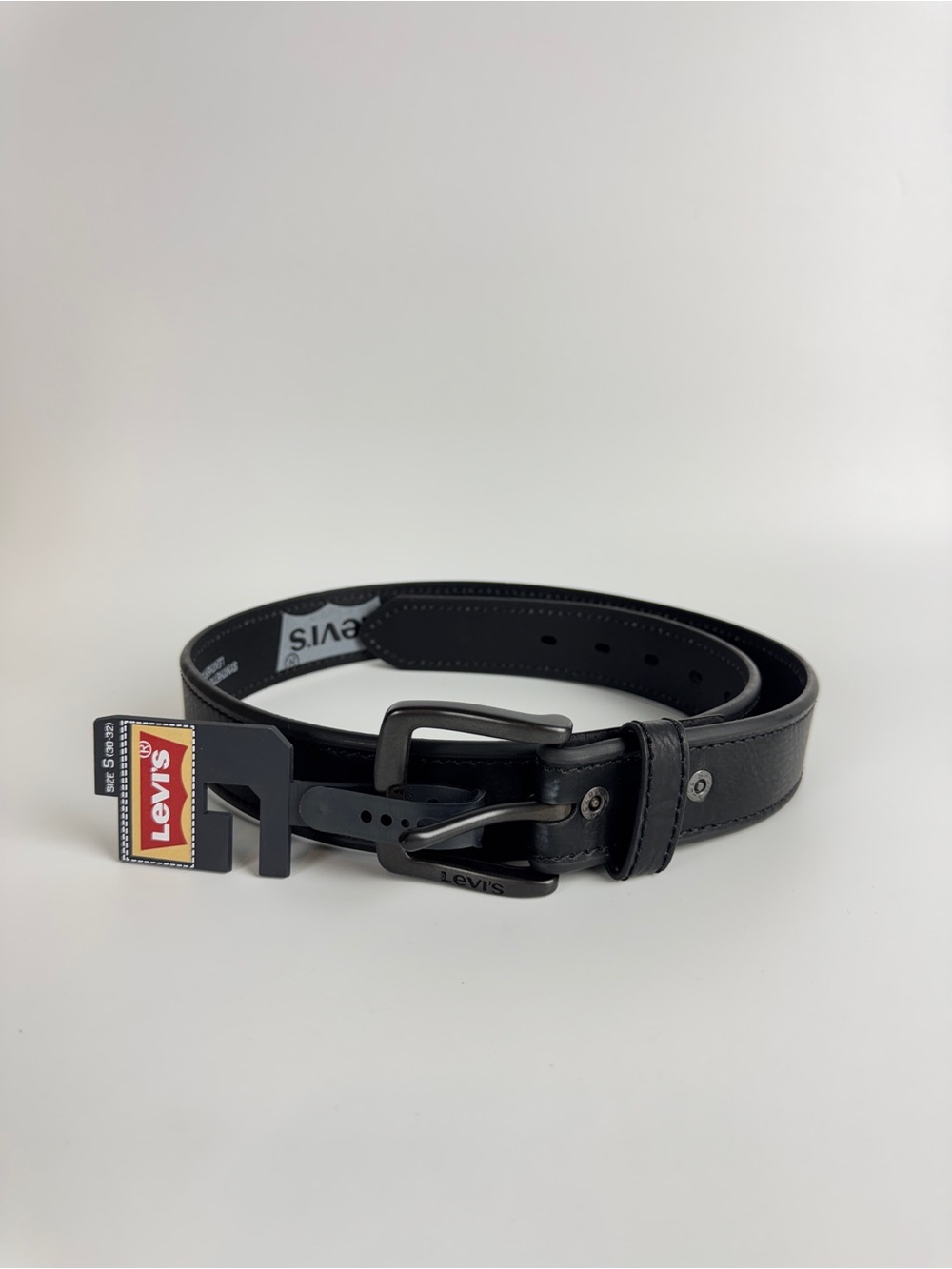 Levi's Men Black Leather Belt Size S